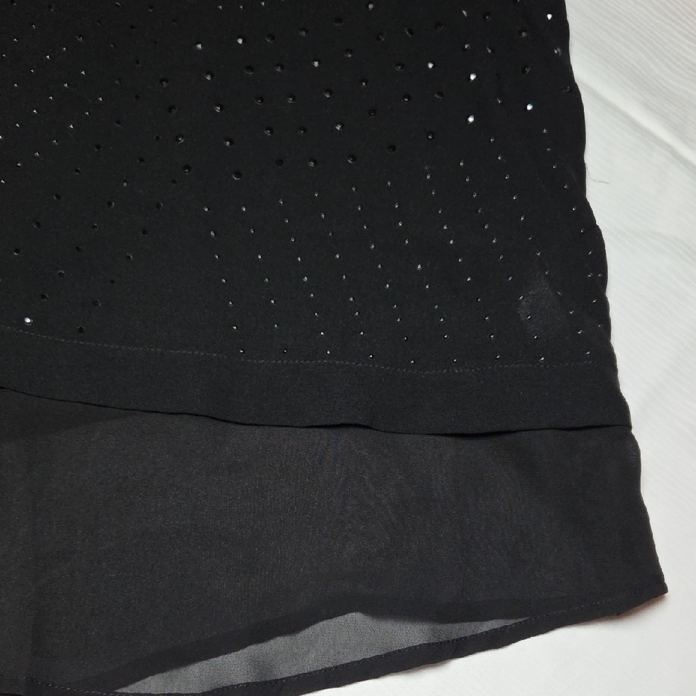 DKNY JEANS  Black Layered Blouse,ZISE L - Picture 5 of 7